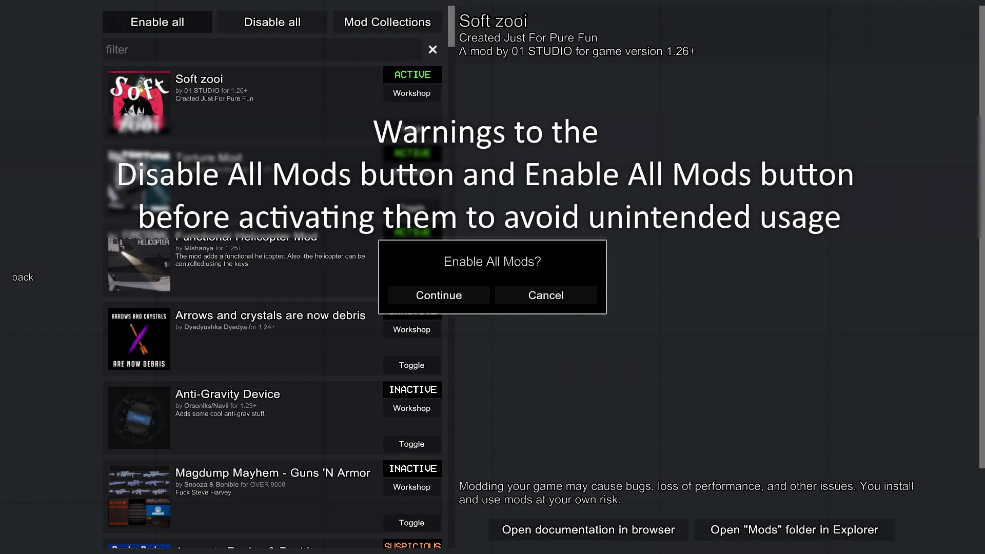 01 STUDIO • Better Mods Page [MOD]